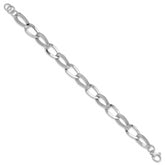 14k White Gold Polished Fancy Link Bracelet
